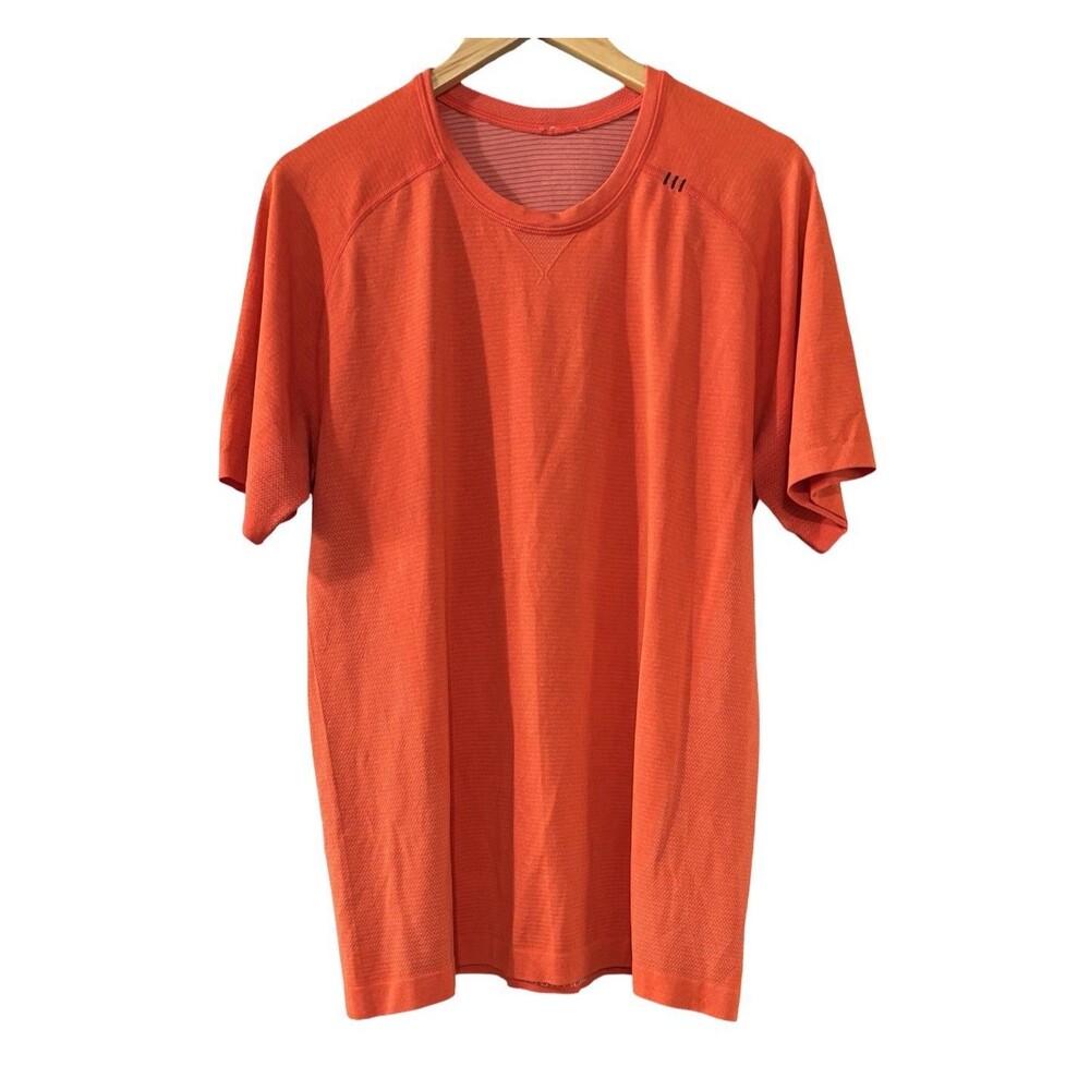 Lululemon Men’s Metal Vent Tech Short-Sleeve Lightweight Shirt Orange Large